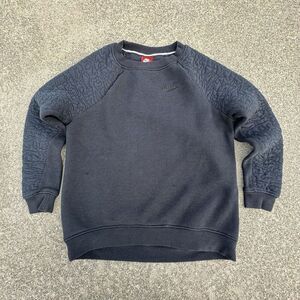 Nike Sportswear Club Fleece Sweatshirt Womens Medium Black Rally Quilted